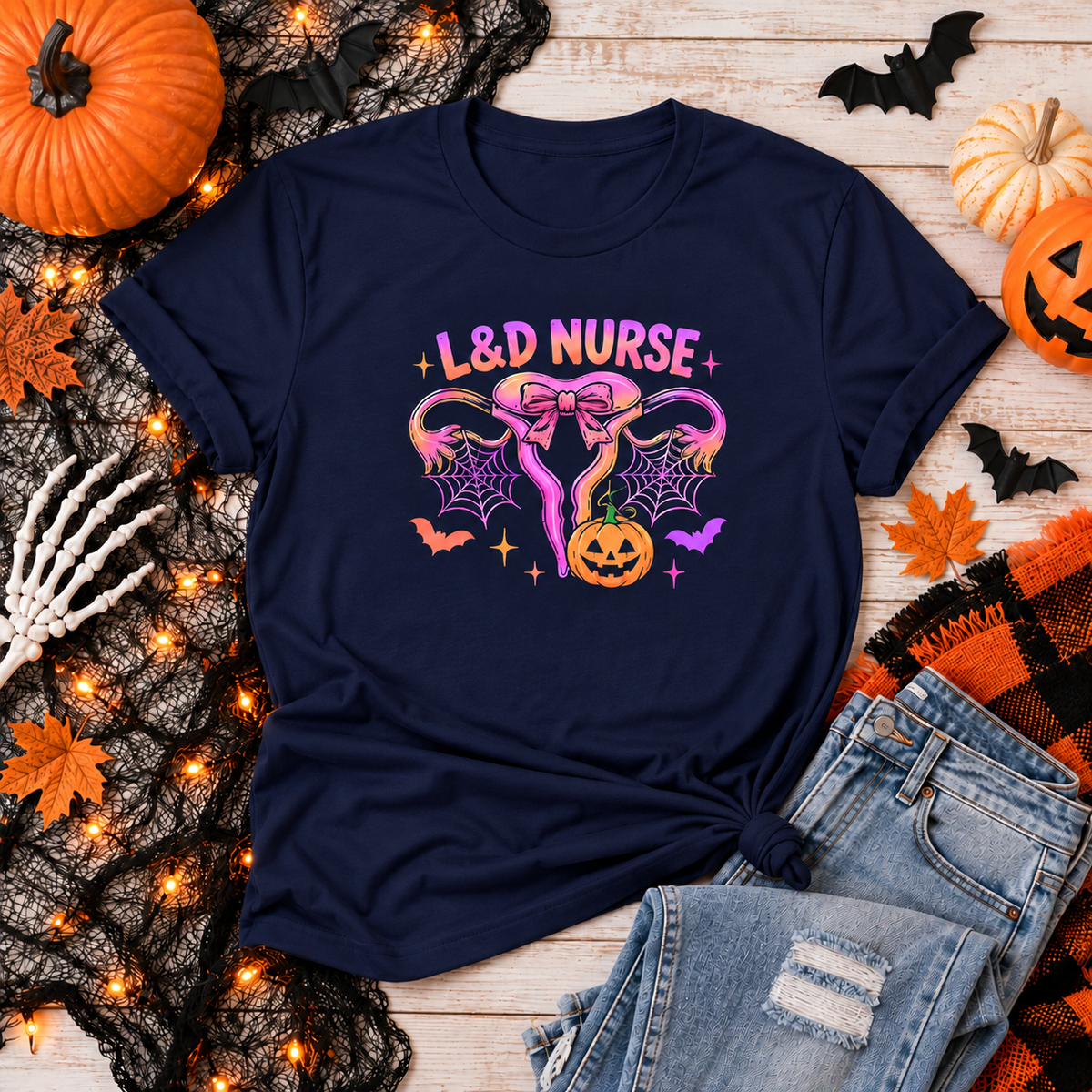 L&D Nurse Halloween Tee – Labor & Delivery Nurse Shirt