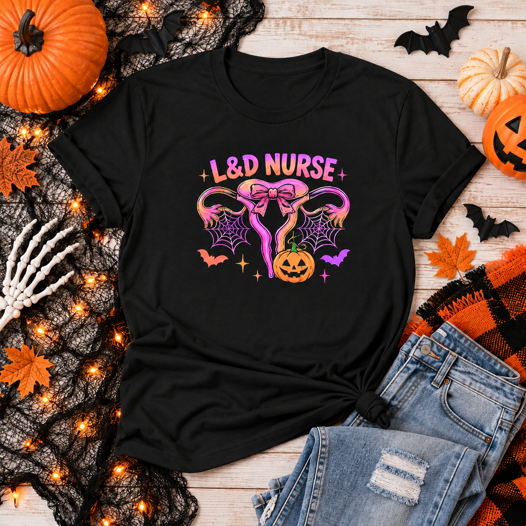 L&D Nurse Halloween Tee – Labor & Delivery Nurse Shirt