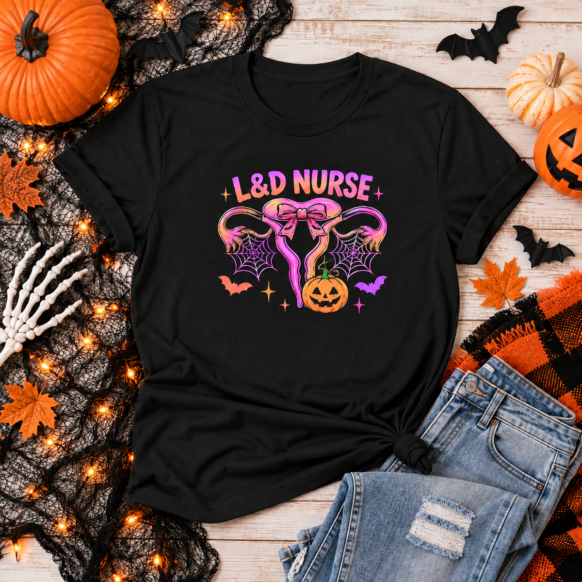 L&D Nurse Halloween Tee – Labor & Delivery Nurse Shirt