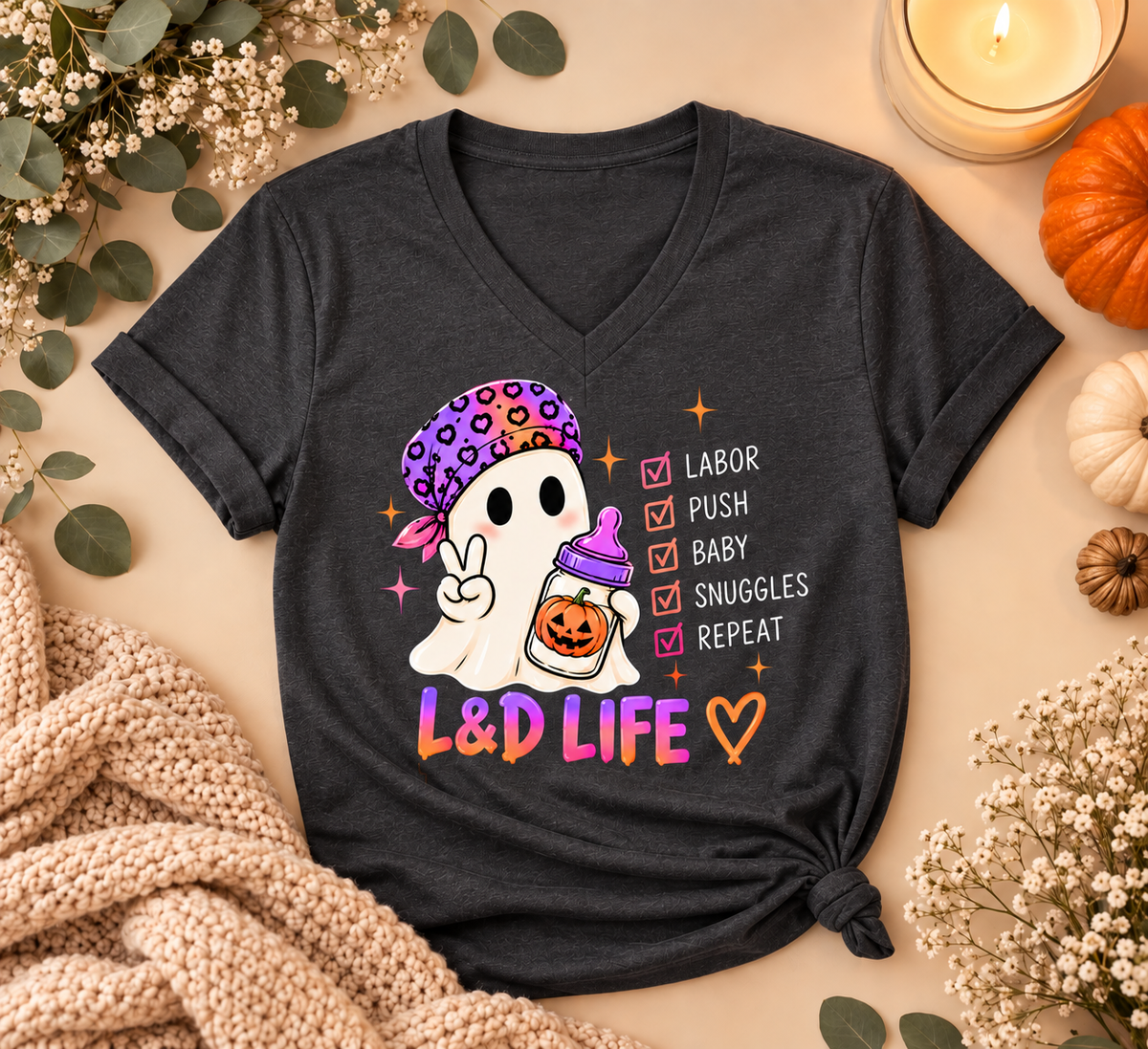 L&D Life Halloween Tee – Labor & Delivery Nurse Shirt