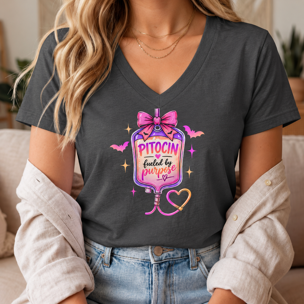 Pitocin Fueled by Purpose L&D Nurse Halloween Tee