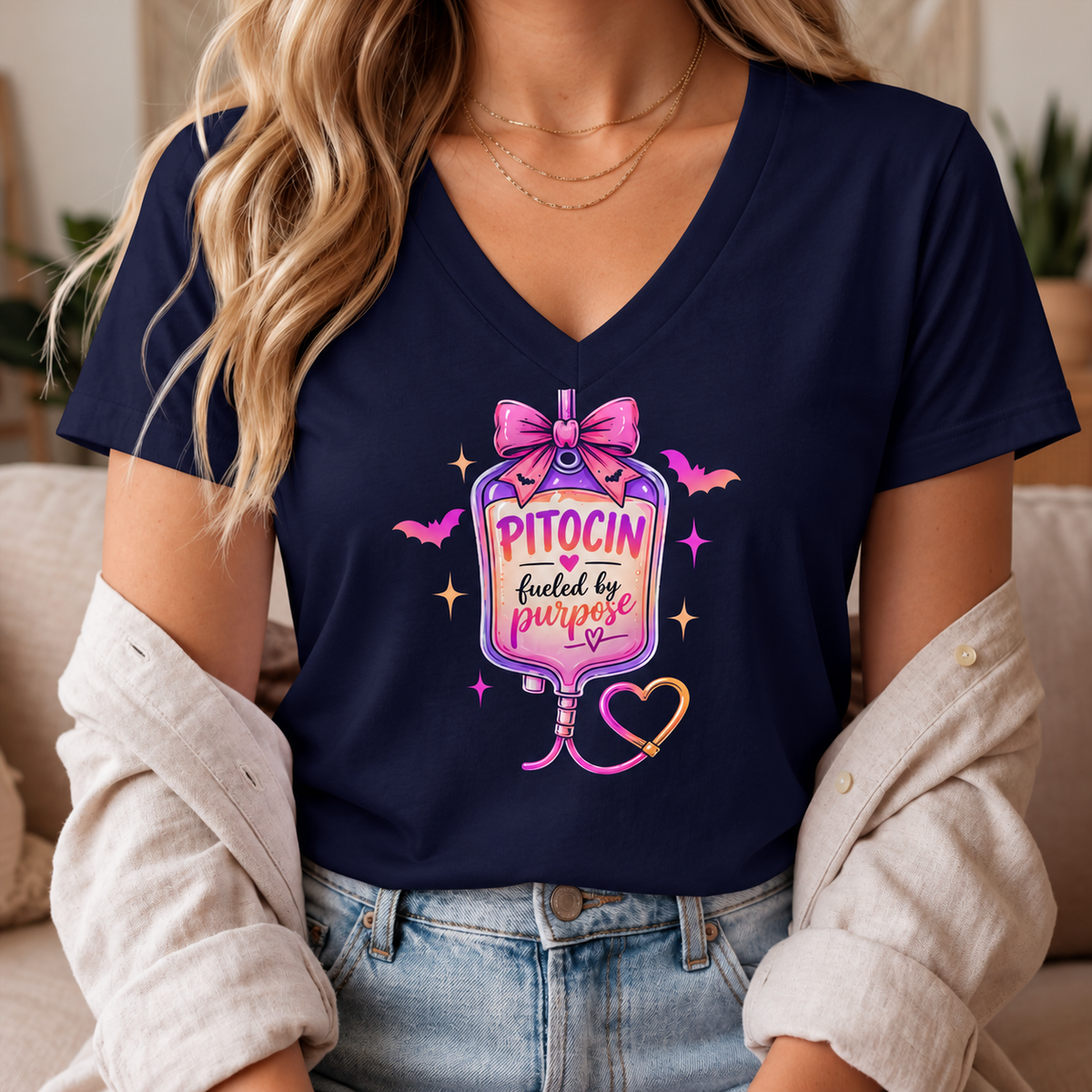 Pitocin Fueled by Purpose L&D Nurse Halloween Tee