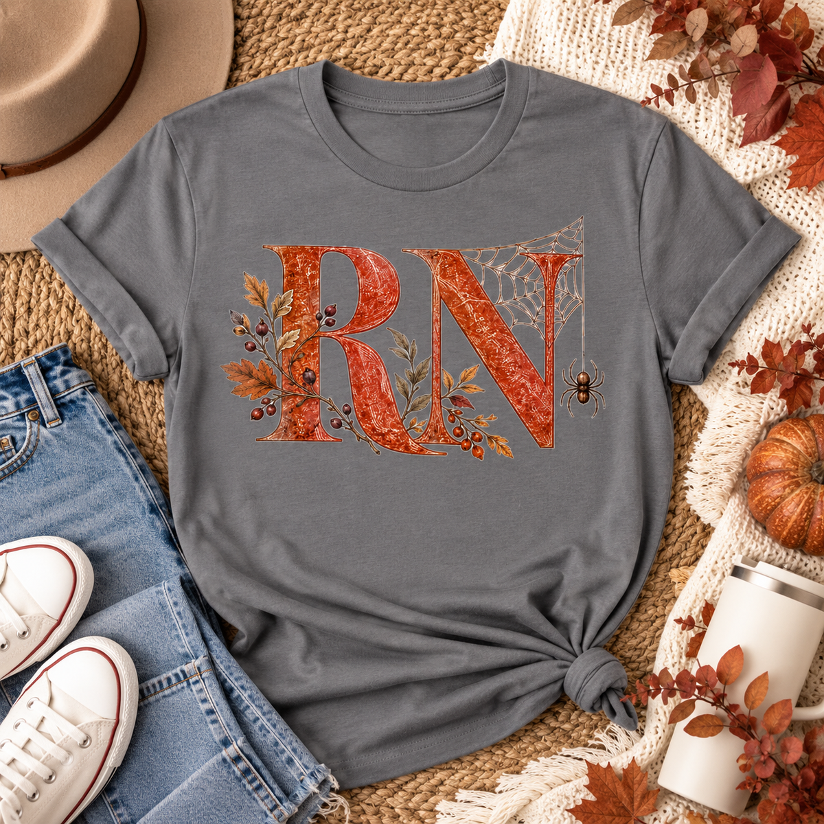 RN Fall Halloween Nurse Tee