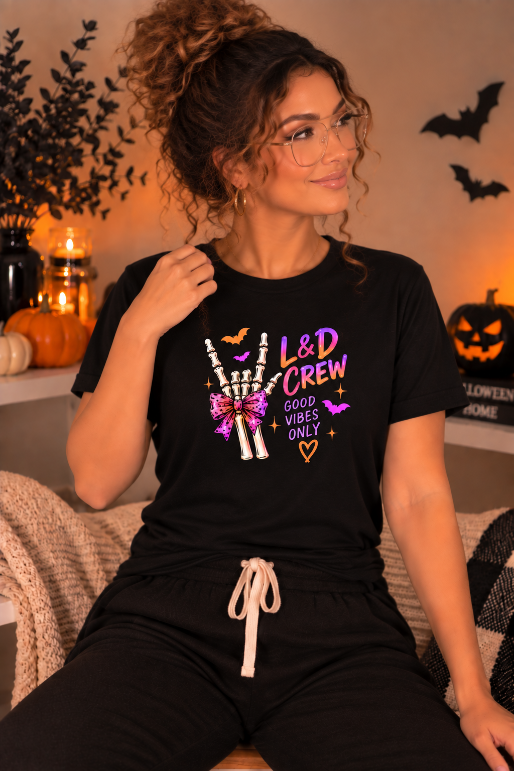 L&D Crew Good Vibes Halloween Tee – Labor & Delivery Nurse Shirt