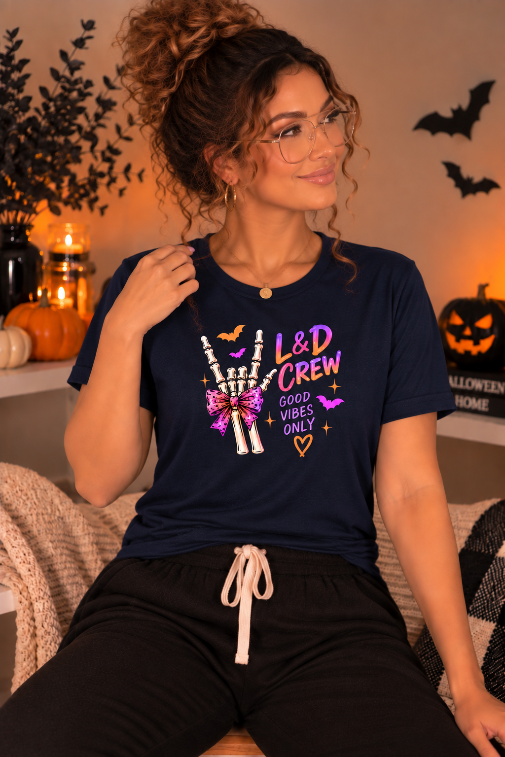 L&D Crew Good Vibes Halloween Tee – Labor & Delivery Nurse Shirt