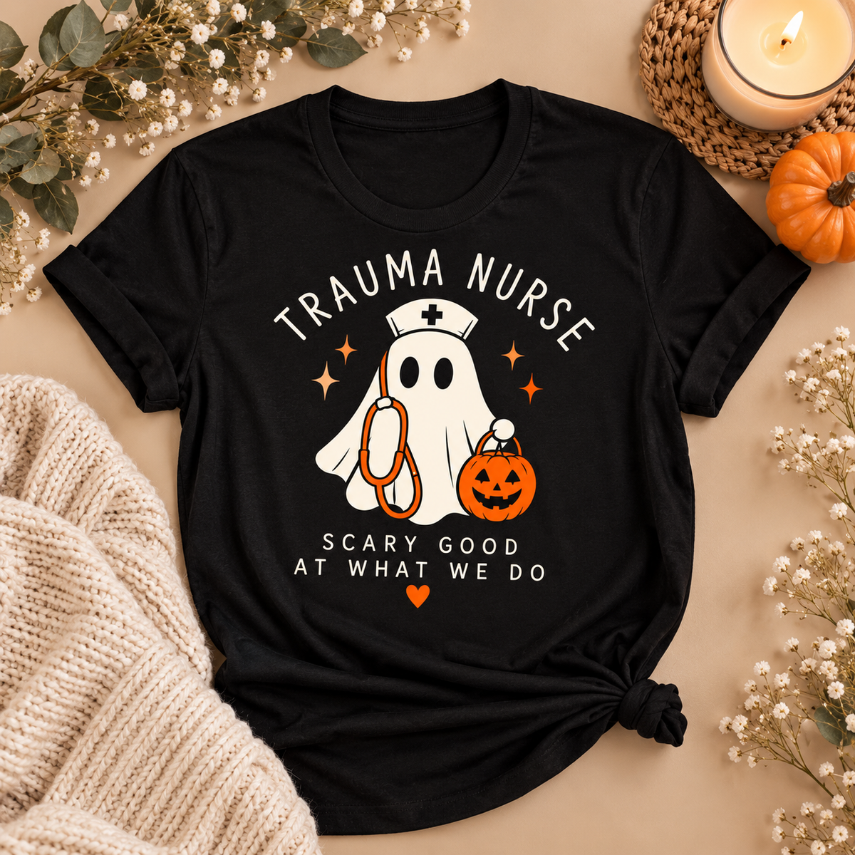 Trauma Nurse “Scary Good at What We Do” Halloween Tee