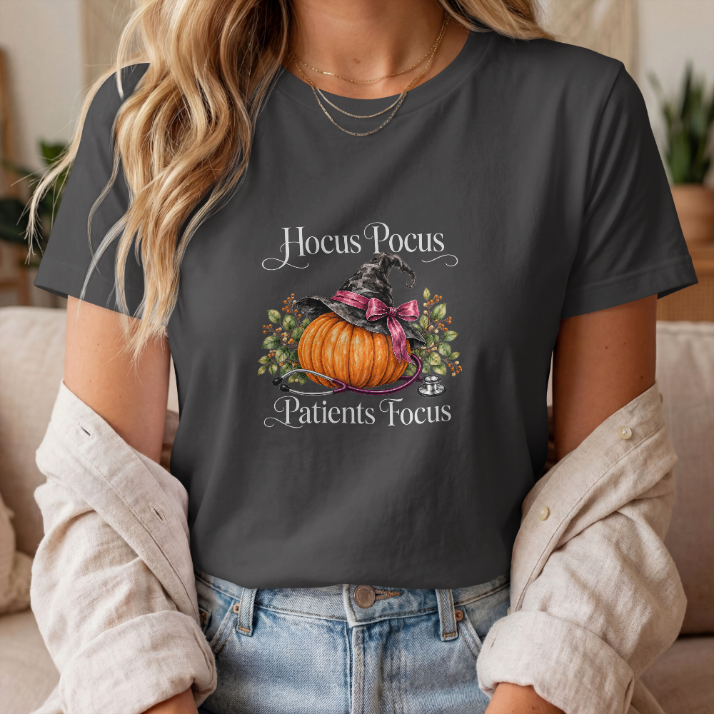 Hocus Pocus Patients Focus Halloween Healthcare Tee
