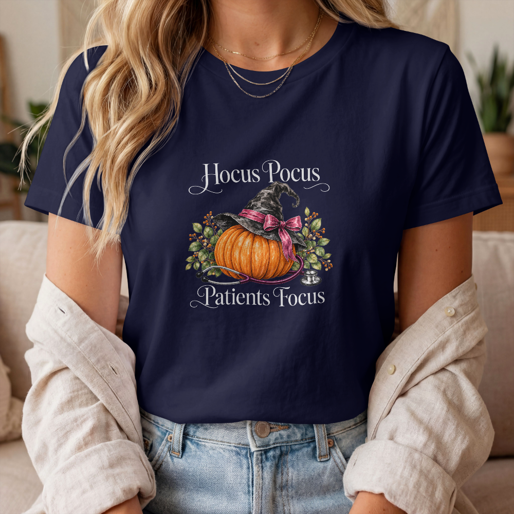 Hocus Pocus Patients Focus Halloween Healthcare Tee