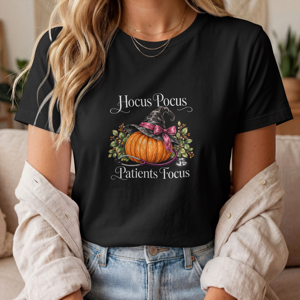 Hocus Pocus Patients Focus Halloween Healthcare Tee