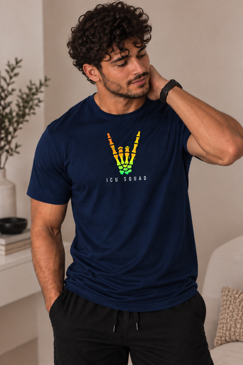 ICU Squad Skeleton Hand Unisex Tee | Halloween Critical Care Shirt