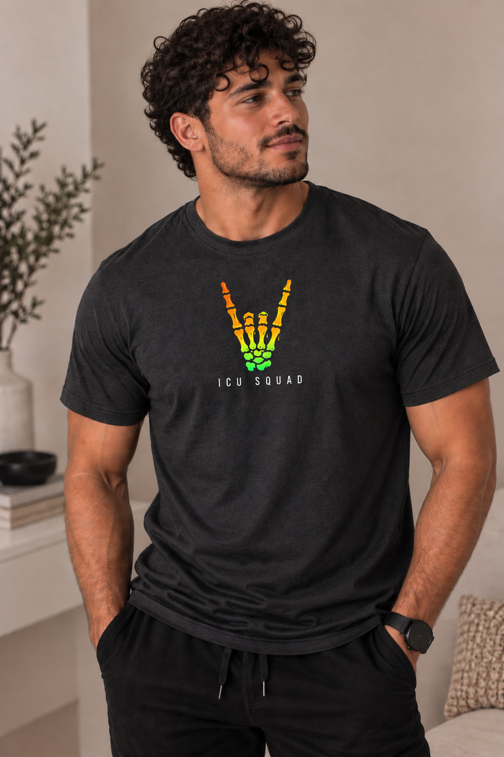 ICU Squad Skeleton Hand Unisex Tee | Halloween Critical Care Shirt
